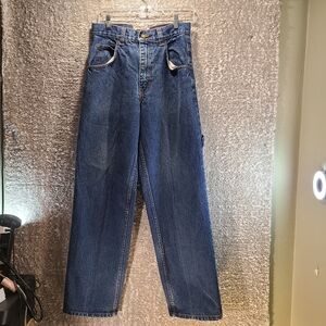 Polo Sport Co. Ralph Lauren Carpenter Baggy Denim Jeans Y2K Blue